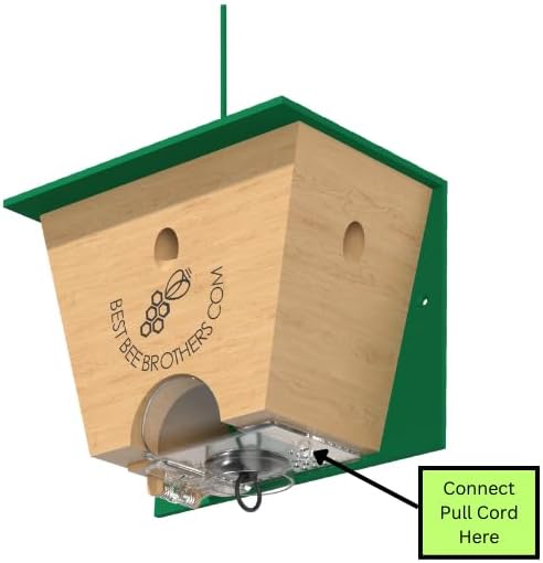 Best Bee Brothers Turbo Trap 2.0, Professional-Grade Carpenter Bee Trap for Outside with Bee Vault, Large Viewport & Spring-Loaded Door, 4.1” W x 4.8” H x 5.9” D (2 Pack)