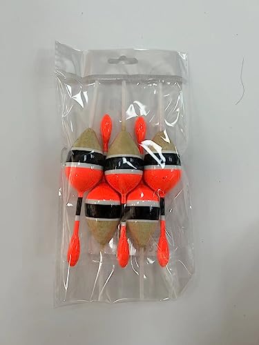 THKFISH Fishing Floats Bobbers Slide Floats Balsa Fishing Bobber Slip Bobbers for Crappie Panfish Trout Bass (1/2oz 2"x5.28") (1/6 1.6"x4.8") 5Pcs