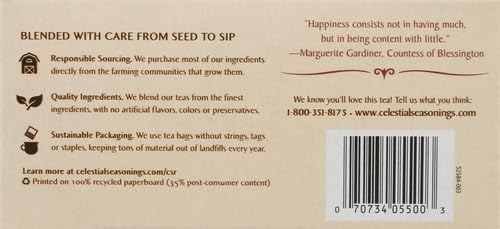 Celestial Seasonings Fruit Tea Sampler Herbal Tea Variety Pack, Caffeine Free, 18 Tea Bags Per Box