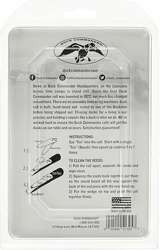 DUCK COMMANDER Jase Robertson Pro Series Duck Call | Must Have Hunting Accessory | Duck Hunting Realistic Sound Mouth Call