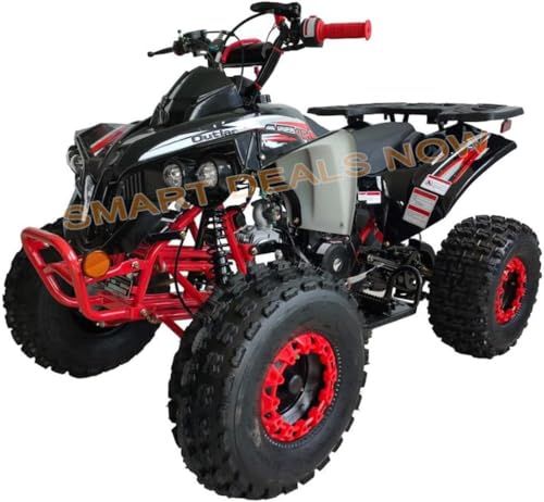 HHH ATV 125cc Vitacci ATV Quad Youth Utility Style ATV 125cc ATV Fully Automatic with Reverse Gas ATV 4 Wheeler ATVs Quads Big 19/18 inch Tires (Orange)
