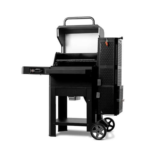 Masterbuilt® Gravity Series® 600 Digital Charcoal Grill and Smoker,WiFi Technology, GravityFed™ Charcoal Hopper, 600 Cooking Sq. Inches, Reversible Smoke&Sear Cast Iron Grates, Black, Model MB20041023