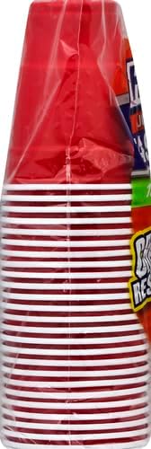 Hefty Party On Red Plastic Cups, Disposable Plastic Party Cups for Easy Cleanup and Large Gatherings, Red Cups for BBQs, Birthdays, Parties, and More, 18 Ounce, 50 Count
