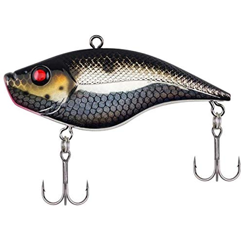 Berkley Warpig Fishing Lure, Black Silver, 1/2 oz, 3in | 8cm Crankbaits, Lipless Sinking Bait Features Aggressive Action with Maximum Sound and Vibration