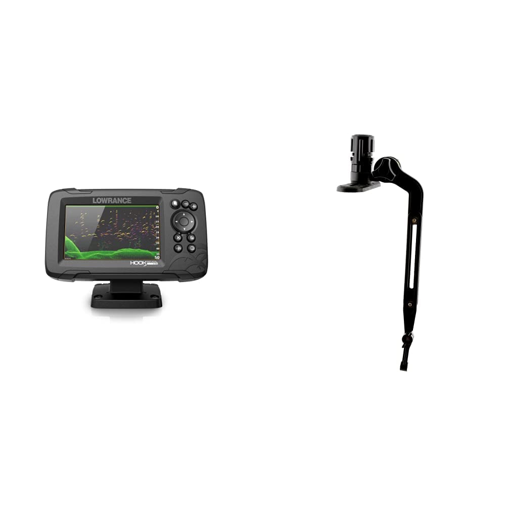 Lowrance Hook Reveal 5 Inch Fish Finders with Transducer, Plus Optional Preloaded Maps