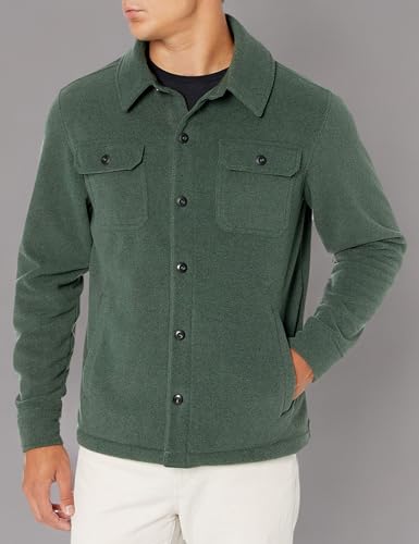 Amazon Essentials Men's Long-Sleeve Polar Fleece Shirt Jacket