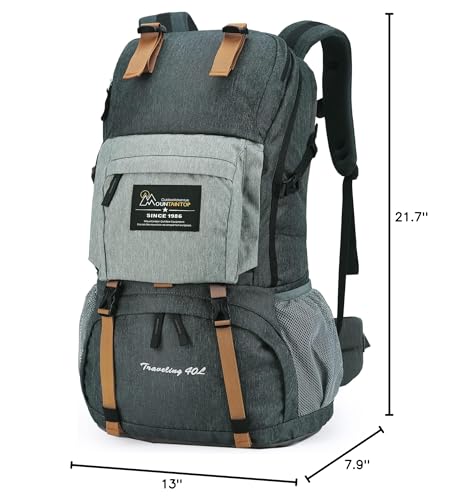 MOUNTAINTOP 40L Hiking Backpack Lightweight Travel Backpack for Men&Women Outdoor Camping Backpacking