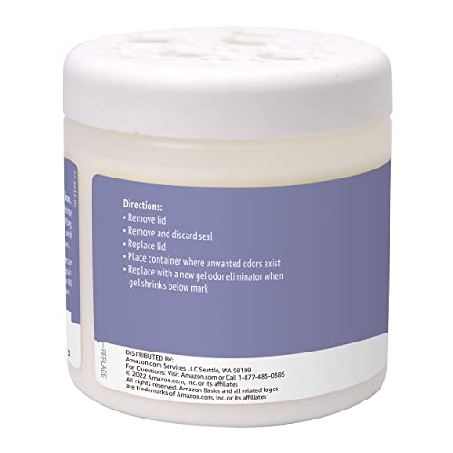 Amazon Basics Gel Odor Eliminator, Activated Charcoal, Lavender, 17 Oz, Pack of 1