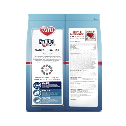Kaytee Forti-Diet Pro Health Adult Rabbit Food, 5-Lb Bag