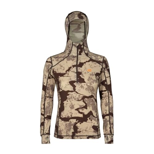 First Lite Women's Kiln Hoody - Merino Wool Midweight Camo Hunting Base Layer