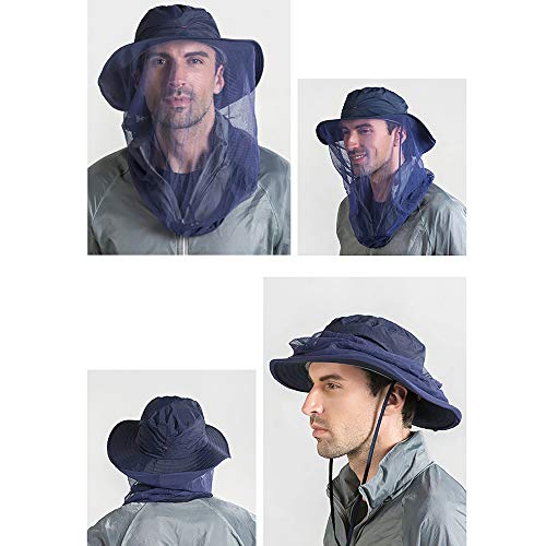 Peicees Head Net Hat for Men Women Adventure Fishing Hat Safari Hat for Hunting Camping Hiking