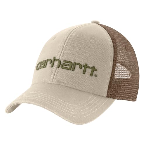 Carhartt Men's Canvas Mesh-Back Logo Graphic Cap
