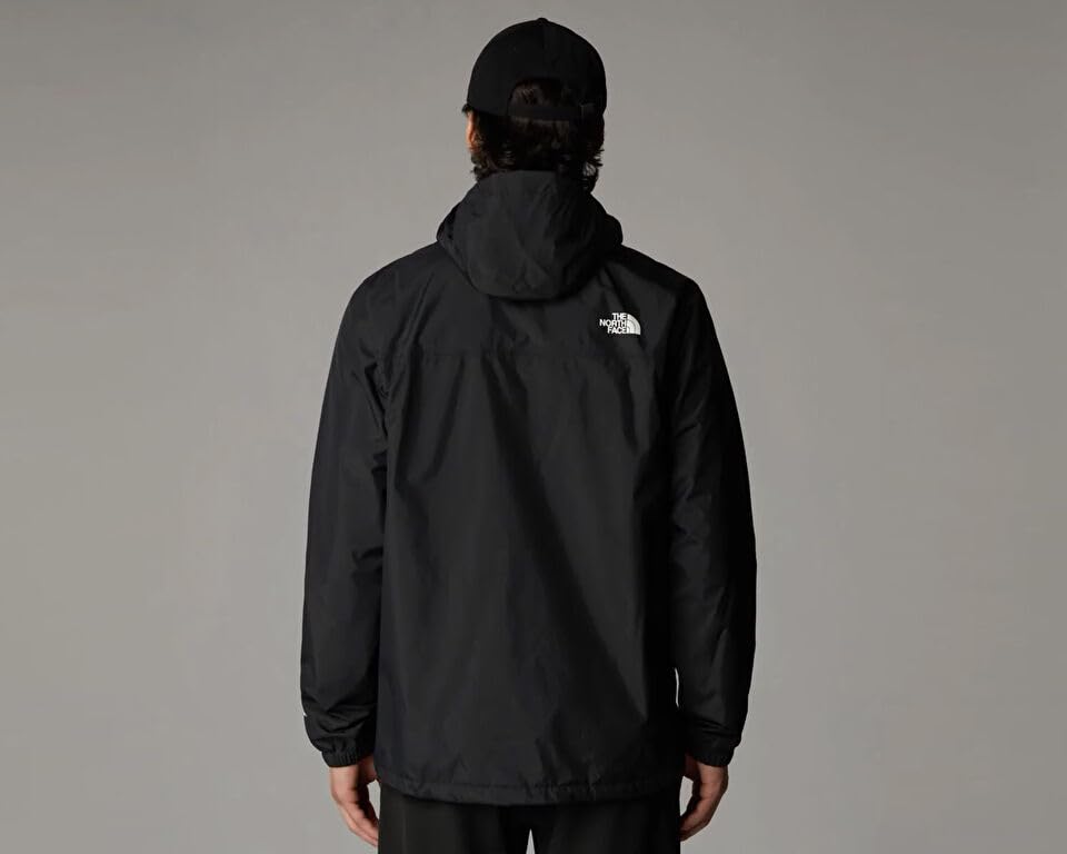 THE NORTH FACE Men's Antora Waterproof Jacket (Standard & Big Size) | Windproof & Waterproof Rain Coat, Adjustable 3-Piece Hood, TNF Black-NPF, X-Large