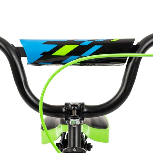 Huffy ZRX 12" Kids Bike, Ideal for Ages 3 to 5 Years Old, Front Pegs, BMX Style Handlebar, EZ Build Assembly, Designed for Growth, Durable Steel Frame, Enclosed Chain Guard, Blue