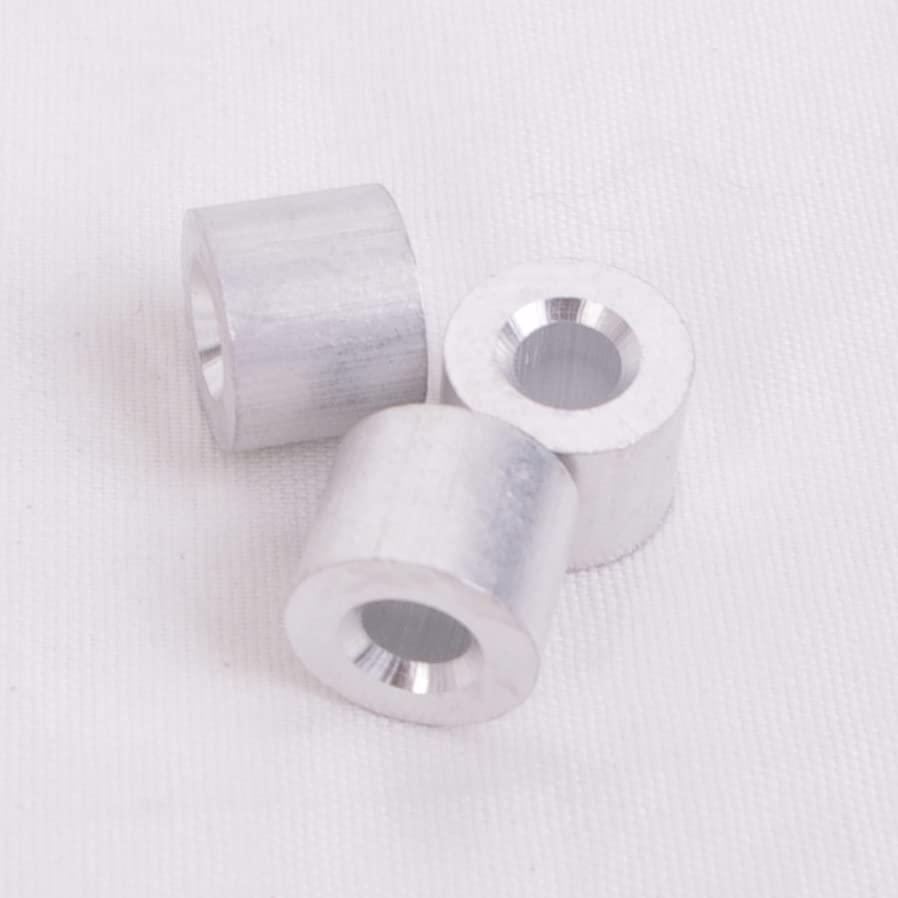 Wire Rope Stop Sleeve, for Wire Rope Dia. 1/16", Aluminum Alloy, PK 100