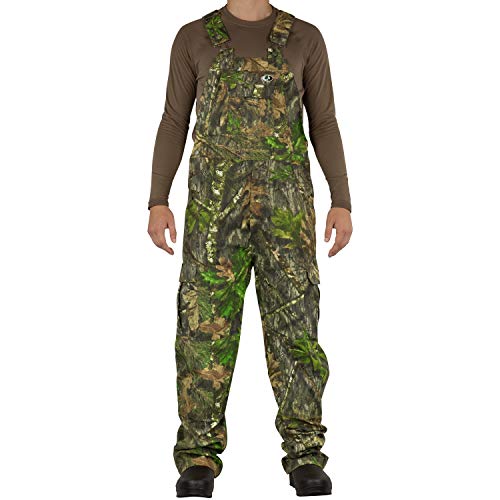 Mossy Oak Cotton Mill 2.0 Camo Hunting Bibs, Uninsulated Camo Overalls for Men