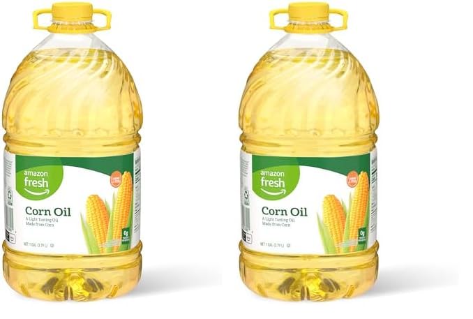 Amazon Fresh, Corn Oil, 128 Fl Oz (Previously Happy Belly, Packaging May Vary)
