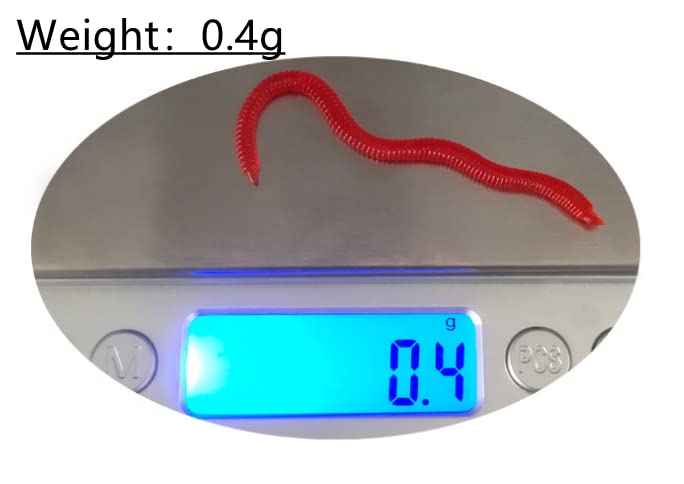 1.6in/3.3/3.9in Fishing Soft Lure Trout Worm Earthworm Bait Lifelike Fake Bloodworm Grub Worm Soft Fishing Lure Baits