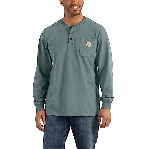 Carhartt Men's Loose Fit Heavyweight Long-Sleeve Pocket Henley T-Shirt