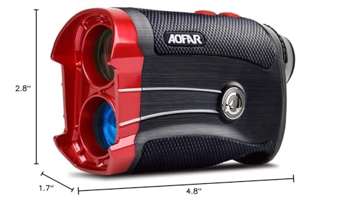 AOFAR GX-2S Rangefinder for Golf & Hunting with Slope and Angle Switch, Flag-Lock with Vibration, Horizontal Distance, 600/1000 Yards Distance Measuring Range, 6X Waterproof, Free Battery