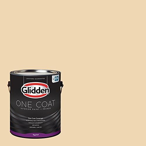 Glidden Interior Paint + Primer: Beige/Toasted Almond, One Coat, Semi-Gloss, 1-Quart