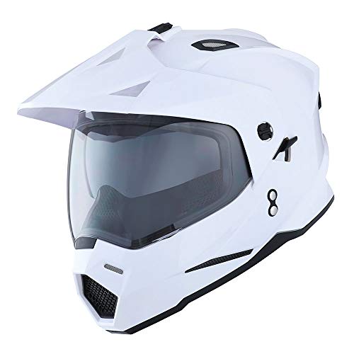 1Storm Dual Sport Motorcycle Motocross Off Road Full Face Helmet Dual Visor: HF802
