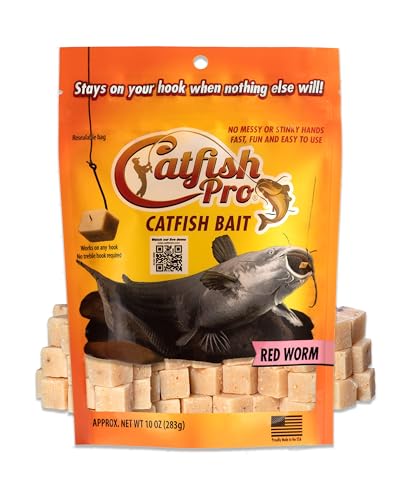 Catfish Pro Catfish Bait - 10oz Bag with 80pcs | Irresistible Scent for Catfish | Mess-Free, Stays On Your Hook When Nothing Else Will | Great for Rod, Reel, Trotline, Jugs & Yoyos Fishing
