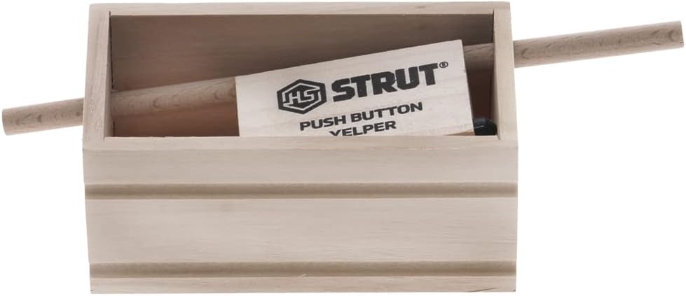 HUNTERS SPECIALTIES HS Strut Push Button Yelper Poplar Walnut Hand Tuned Compact Hunting Realistic Soft Clucks Purrs Tree Talk Wild Turkey Call Brown