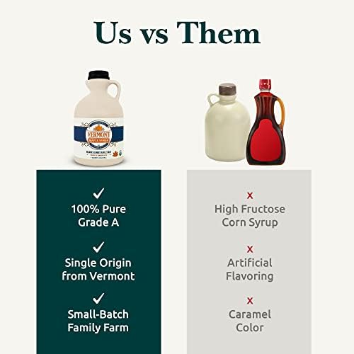 Vermont Maple Syrup - 64 oz Grade A, Golden Delicate Organic Maple Syrup - 100% Pure and Authentic Maple Syrup for Pancakes, Waffles and More - Nut free, Gluten Free, Vegan, Paleo