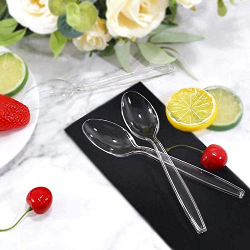 Liacere 360PCS Clear Plastic Knives Disposable - Heavy DutyBPA-Free - Heat Resistant, Solid and Durable Disposable Knives Bulk, Premium Plastic Knives Heavy Duty for Party Supply