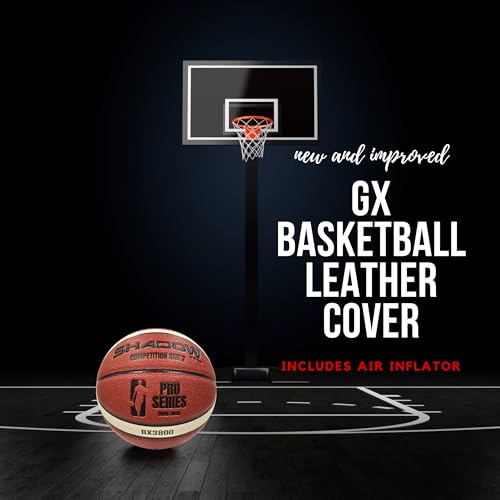 GX TOUR+ Shadow Pro Series 3800 Basketball, Size 7, Competition Grade, Orange and Cream, Soft Leather Cover Durable Butyl Bladder. Adult Size 7, 28.5 inches.