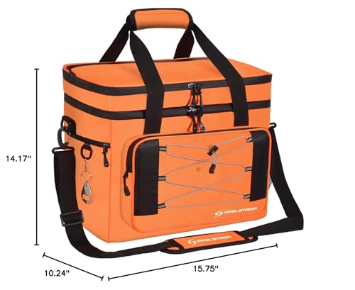 Maelstrom Soft Cooler Bag,Collapsible Soft Sided Cooler,24/30/60/75 Cans Beach Cooler,Ice Chest,Large Leakproof Camping Cooler,Portable Travel Cooler for Grocery Shopping,Camping,Road Trips