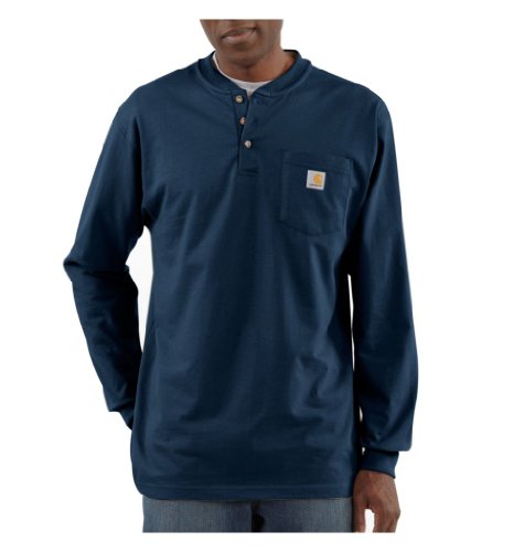 Carhartt Men's Loose Fit Heavyweight Long-Sleeve Pocket Henley T-Shirt
