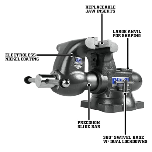 Wilton Tradesman XC Bench Vise, 8" Jaw Width, 6-3/4" Max Jaw Opening, 4-3/4" Throat (Model 1780XC)