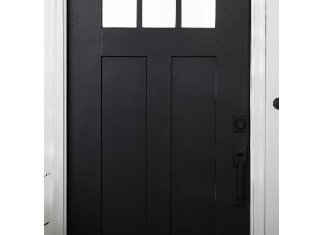 Rust-Oleum 369383 Advanced Dry Door & Trim Paint, Quart, Satin Black
