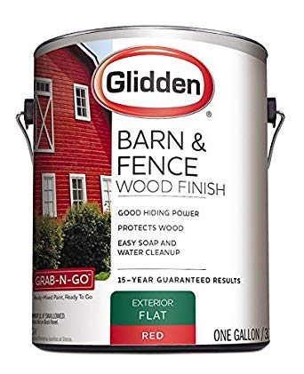 Glidden Latex Paint, Barn and Fence, 4098F/01, Flat, Exterior, 1 gal, White