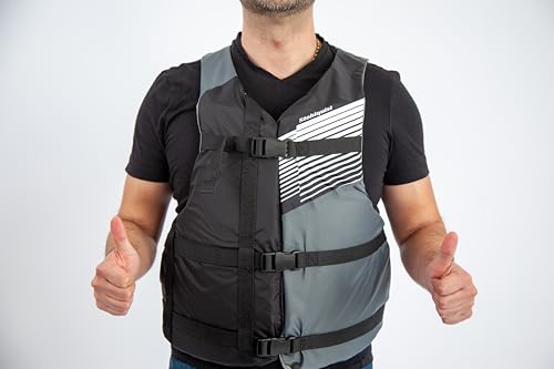 Stohlquist Universal Fit Adult Life Jacket PFD (2 and 4 Pack) Coast Guard Approved for Men and Women 90+ lbs, Lightweight Neoprene and Adjustable, Ideal for Boating, Kayaking & Water Sports