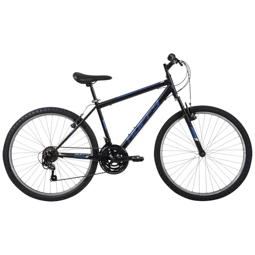 Huffy Stone Mountain Mens 26 Inch Mountain Bike, Matte Black Frame, 21-Speed Shimano Twist Shifting, Front Suspension, Comfort Saddle | 20"/24"/26" Sizes, 6-21 Speeds, Dual Suspension Available |