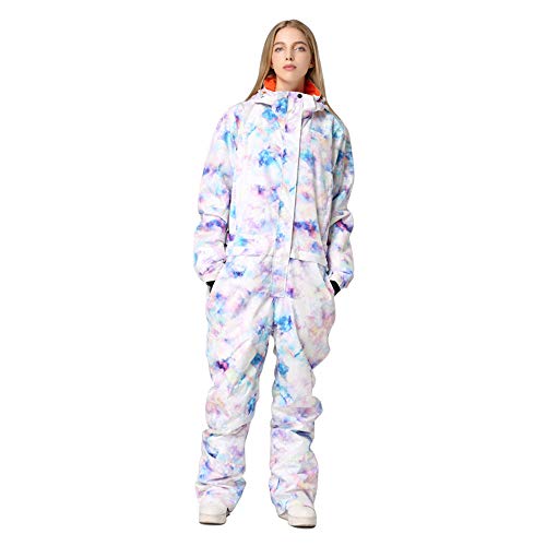 YEEFINE Women's Ski Suit One Piece Snowsuits Jumpsuits Winter Waterproof Snowboard Suits