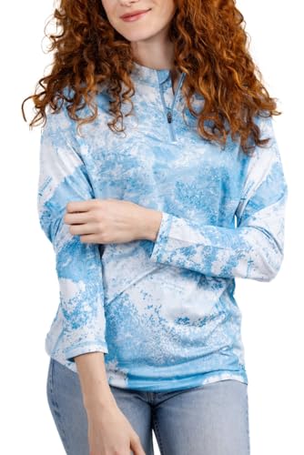 Realtree Women's Camo UV Protection Shirts and Hoodies Long Sleeve for Hunting, Fishing, Running and Hiking