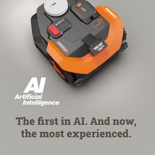 WORX Landroid Vision Cloud Robot Lawn Mower, No Perimeter Wire Robot Mower for 1/2 Acre, AI Obstacle Avoidance + RTK Cloud Navigation, Auto Mapping, App Control, WR320