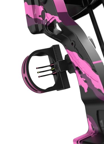 Barnett Tomcat Youth Compound Bow, Right-Handed Bow for Young Archers 8+, 17-22lb Draw Weight, 18-22in Draw Length, with 3 Pin Fiber Optic Sight, 2 Arrows, Attached Quiver