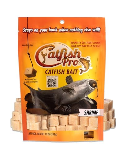 Catfish Pro Catfish Bait - 10oz Bag with 80pcs | Irresistible Scent for Catfish | Mess-Free, Stays On Your Hook When Nothing Else Will | Great for Rod, Reel, Trotline, Jugs & Yoyos Fishing