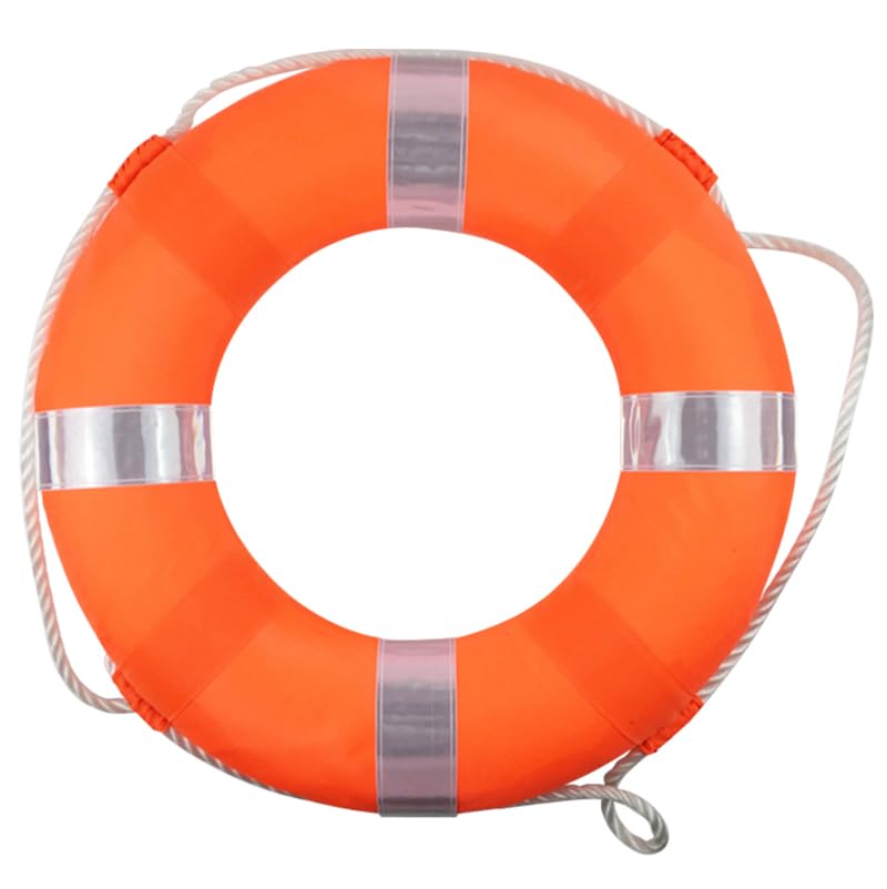 Lifebuoy Set 20Inch Life Preserver Ring and Water Floating Lifesaving Rope 98.4FT,Swim Foam Buoy,Swimming Pool Safety Throwing Ring with Perimeter Rope,Throwable Flotation Device