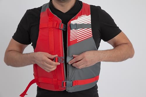 Stohlquist Universal Fit Adult Life Jacket PFD (2 and 4 Pack) Coast Guard Approved for Men and Women 90+ lbs, Lightweight Neoprene and Adjustable, Ideal for Boating, Kayaking & Water Sports