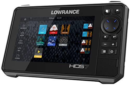 Lowrance HDS-Live Fish Finder, Multi-Touch Screen, Live Sonar Compatible, Preloaded C-MAP US Enhanced Mapping