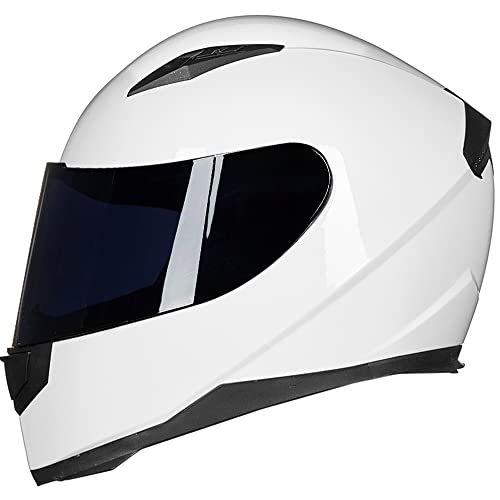ILM Full Face Motorcycle Street Bike Helmet with Removable Winter Neck Scarf + 2 Visors DOT Model-JK313