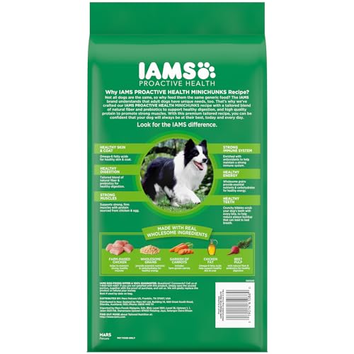 IAMS Proactive Health Minichunks Adult Dry Dog Food with Real Chicken, 30 lb. Bag