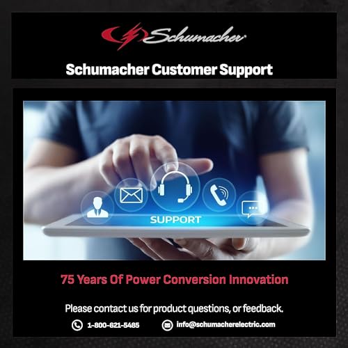 Schumacher Electric 12V Lithium Jump Starter & Power Pack - Portable 1000A Battery Jumper with 10W Wireless Charging, USBA/USBC Fast Charging & Multi-Mode LED Flashlight - 4-in-1 SL1672