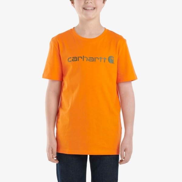 Carhartt Boys' Knit Short Sleeve Crewneck Logo T-Shirt